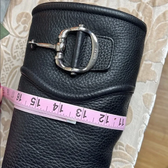 Gucci Black Leather Techno Horsebit Riding Boots Size 35.5 - Picture 17 of 17